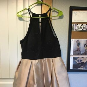 Black and Gold Prom Dress